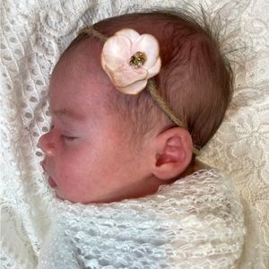 2 floral twine headbands newborn props